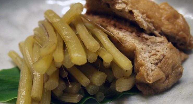 ふきと揚げの炊き合わせ